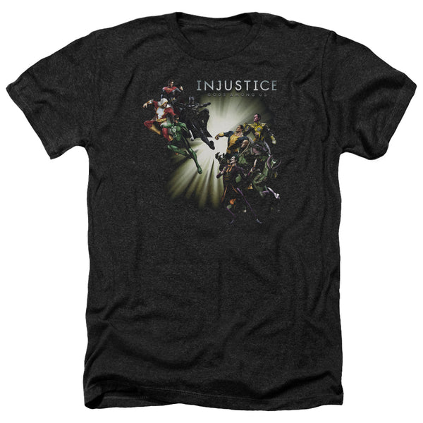 Injustice Gods Among Us - Good Vs Evil Adult Regular Fit Heather Short Sleeve