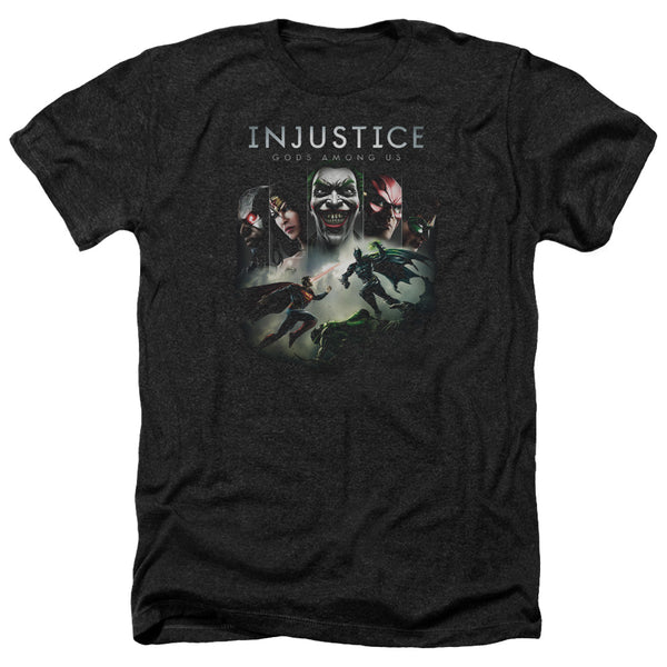 Injustice Gods Among Us - Key Art Adult Regular Fit Heather Short Sleeve