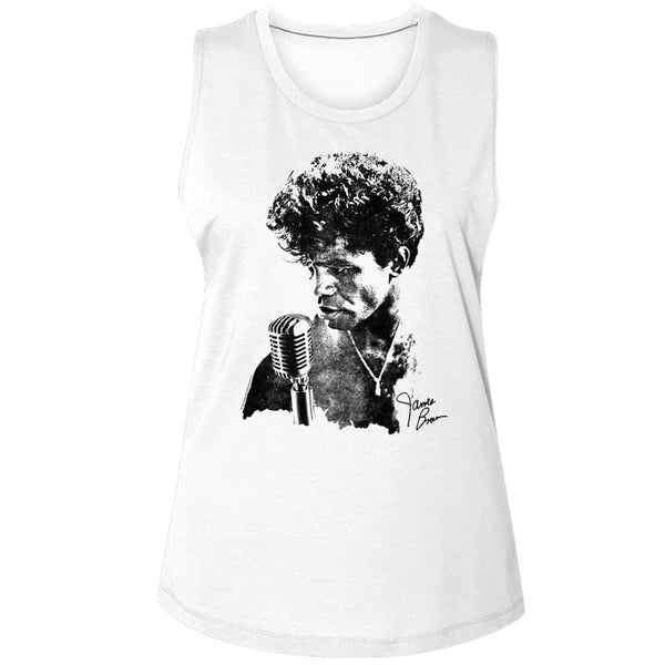 James Brown Jb Microphone-Ladies Muscle Tank