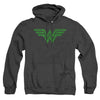Wonder Woman - St. Patrick's Day Shamrock Logo Adult Heather Hoodie