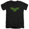 Wonder Woman - St. Patrick's Day Shamrock Logo Adult Slim Fit V Neck Cotton
