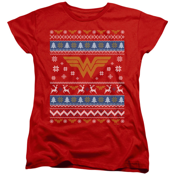 Wonder Woman - Ugly Christmas Logo Women's Short Sleeve