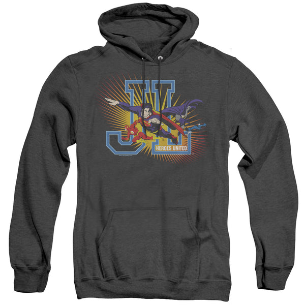 JLA - Heroes United Adult Heather Hoodie