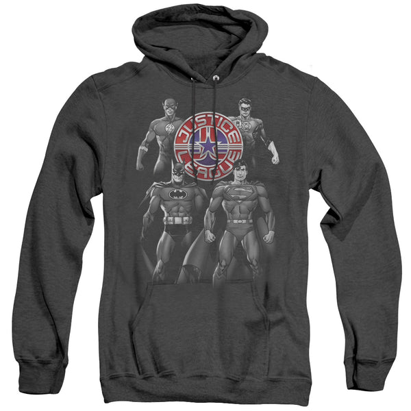 JLA - Shades Of Gray Adult Heather Hoodie