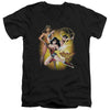 JLA - Wonder Woman Adult Slim Fit V Neck Cotton