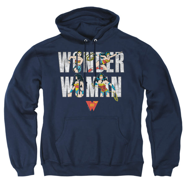 Wonder Woman - Ww 80Th Illustrated Type Adult Pullover Hoodie