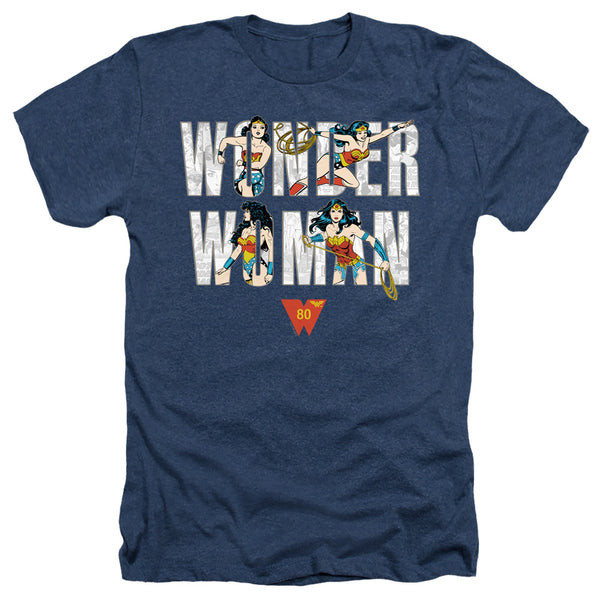 Wonder Woman - Ww 80Th Illustrated Type Adult Regular Fit Heather Short Sleeve