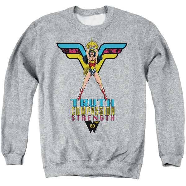Wonder Woman - Truth, Compassion, Strength Adult Crewneck Sweatshirt