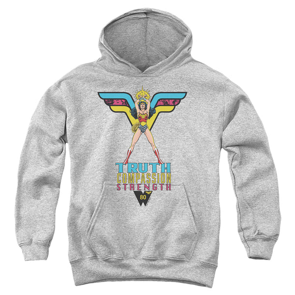 Wonder Woman - Truth, Compassion, Strength Youth Hooded Sweatshirt