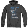 JLA - Batman Blue & Gray Adult Heather Hoodie