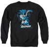 JLA - Batman Blue & Gray Adult Crewneck Sweatshirt