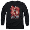 JLA - Flash Red & Gray Adult Long Sleeve