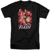 JLA - Flash Red & Gray Adult Tall Fit Short Sleeve