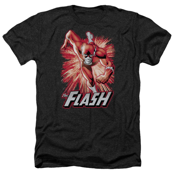 JLA - Flash Red & Gray Adult Regular Fit Heather Short Sleeve