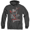 JLA - Superman Red & Gray Adult Heather Hoodie