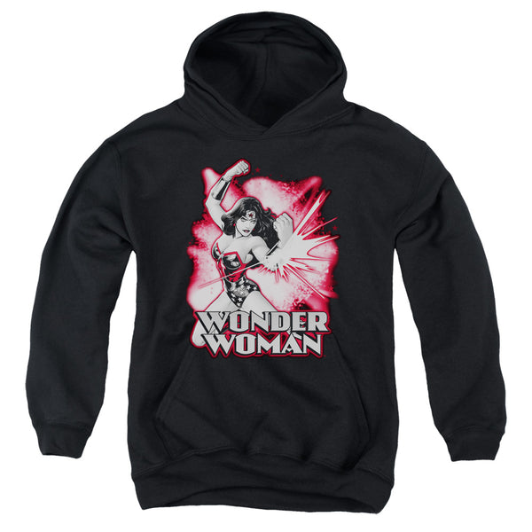 Jla - Wonder Woman Red And Gray Youth Hooded Sweatshirt