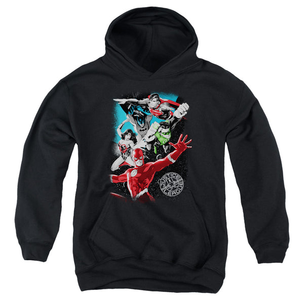 JLA - Galactic Attack Youth Hooded Sweatshirt