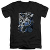 JLA - Galactic Attack Nebula Adult Slim Fit V Neck Cotton