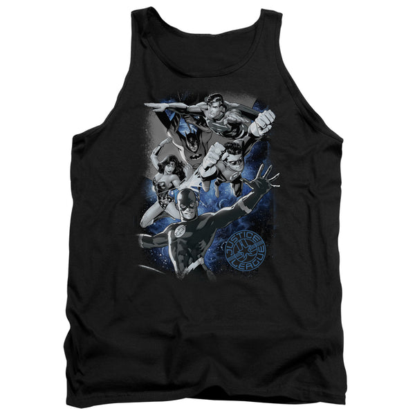 JLA - Galactic Attack Nebula Adult Tank Top