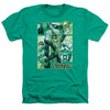 JLA - Green Lantern Panels Adult Regular Fit Heather Short Sleeve
