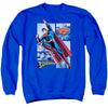 JLA - Superman Panels Adult Crewneck Sweatshirt