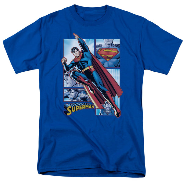 JLA - Superman Panels Adult Regular Fit Short Sleeve