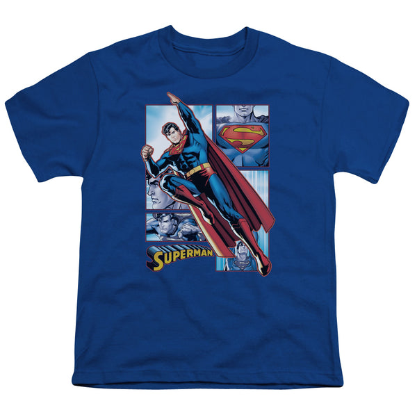 JLA - Superman Panels Youth Short Sleeve