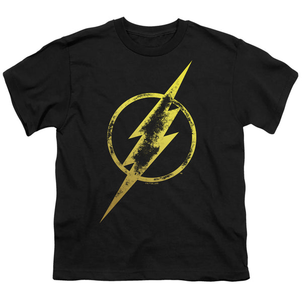 Justice League - Flash Eroded Bolt Youth Short Sleeve