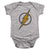 Justice League - Flash Muted Color Bolt Infant Snapsuit