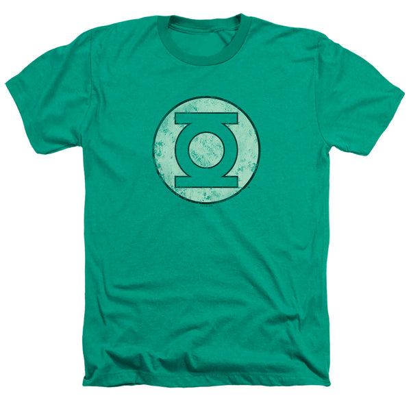 Justice League - Green Lantern Busted Logo Adult Regular Fit Heather Short Sleeve
