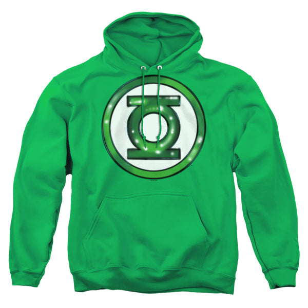 Justice League - Green Lantern Airbrush Logo Adult Pullover Hoodie