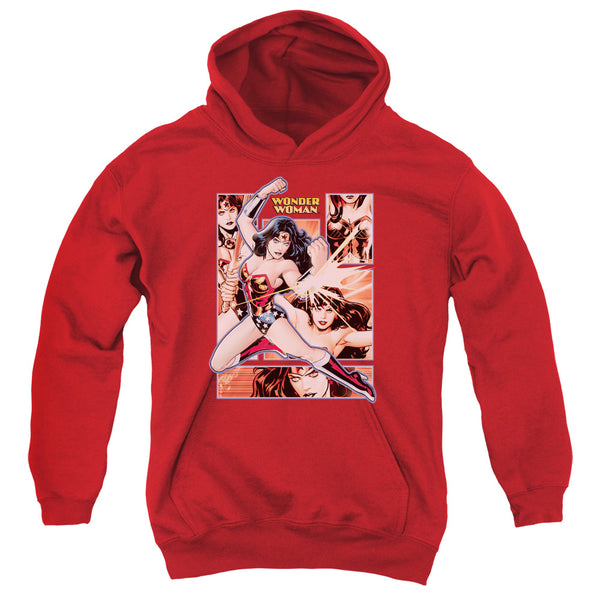 JLA - Wonder Woman Panels Youth Hooded Sweatshirt
