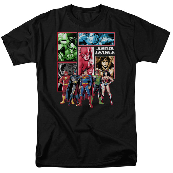 JLA - Justice League Panels Adult Regular Fit Short Sleeve