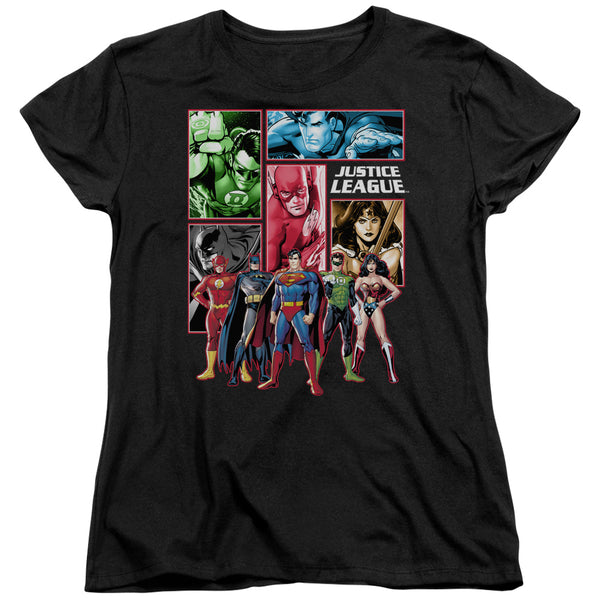 JLA - Justice League Panels Women's Short Sleeve