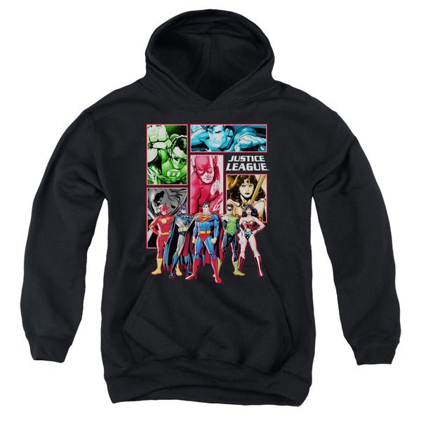JLA - Justice League Panels Youth Hooded Sweatshirt