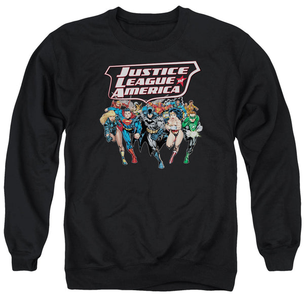 JLA - Charging Justice Adult Crewneck Sweatshirt