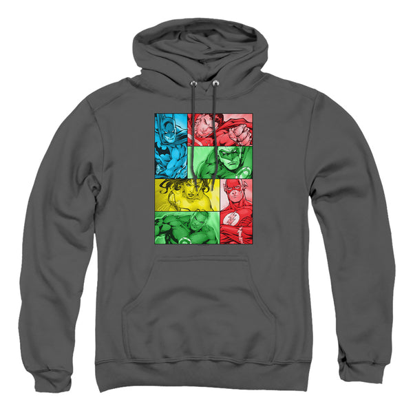 JLA - Hero Boxes Adult Pullover Hoodie