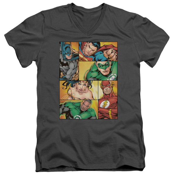 JLA - Hero Boxes Adult Slim Fit V Neck Cotton