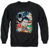 JLA - Up Close And Personal Adult Crewneck Sweatshirt