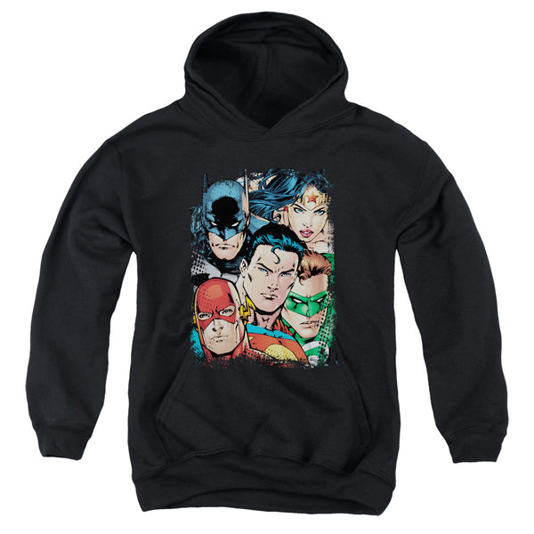 JLA - Up Close And Personal Youth Hooded Sweatshirt