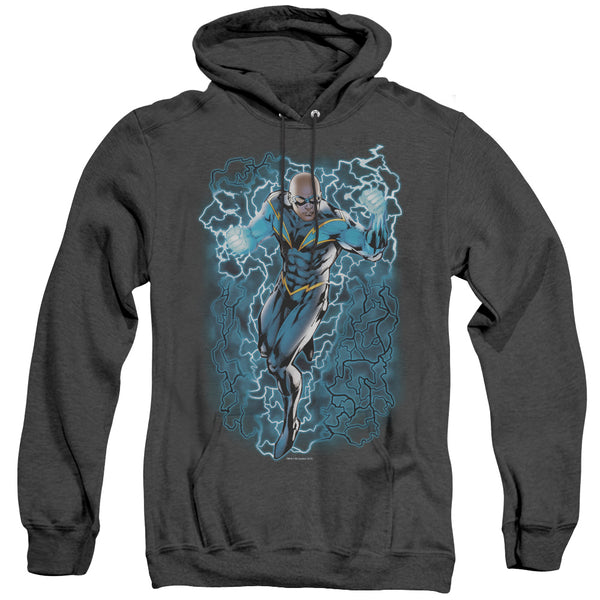 JLA - Black Lightning Bolts Adult Heather Hoodie