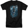 JLA - Black Lightning Bolts Adult Tall Fit Short Sleeve