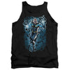 JLA - Black Lightning Bolts Adult Tank Top