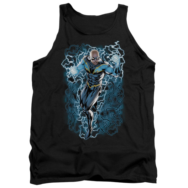 JLA - Black Lightning Bolts Adult Tank Top