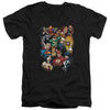 JLA - The Leagues All Here Adult Slim Fit V Neck Cotton