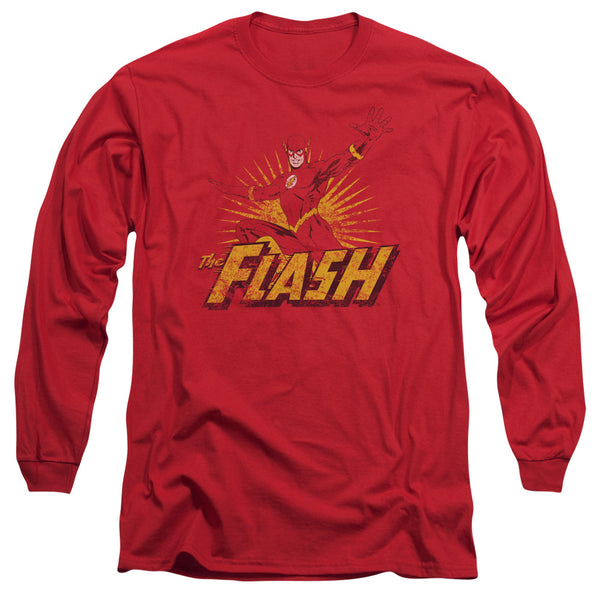 JLA - Flash Rough Distress Adult Long Sleeve