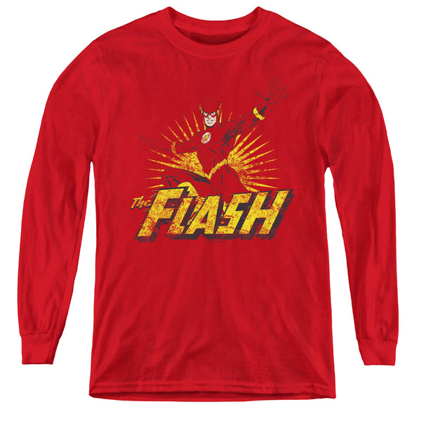 JLA - Flash Rough Distress L - S Youth