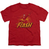 JLA - Flash Rough Distress Youth Short Sleeve