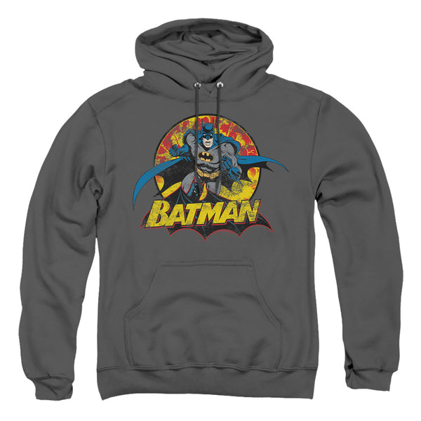 JLA - Batman Rough Distress Adult Pullover Hoodie