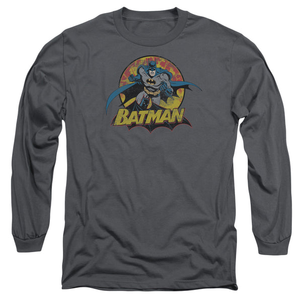 JLA - Batman Rough Distress Adult Long Sleeve